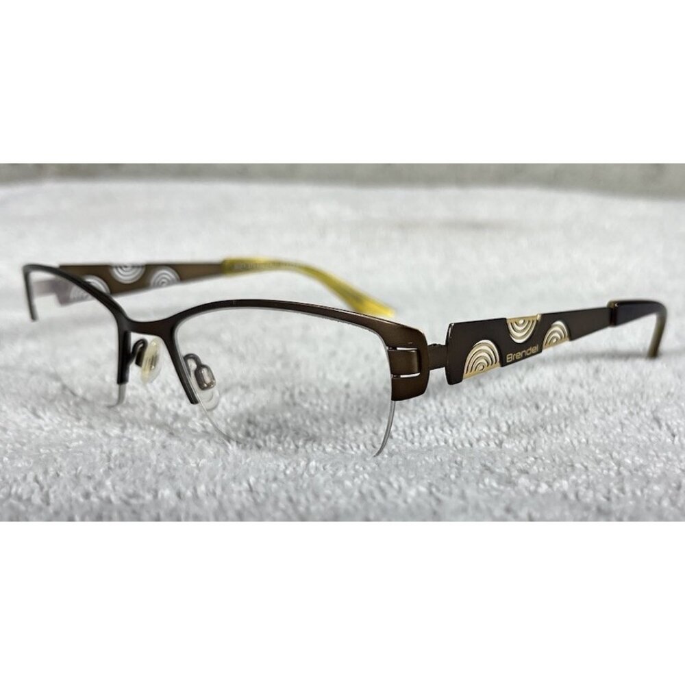 Brendel Eschenbach 902087 60 Gold Brown Half Rim Eyeglasses Frames 51-18-135